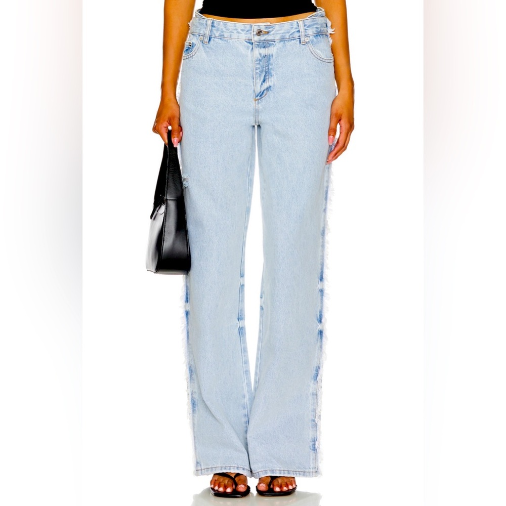 SER.O.YA frayed jeans in Skylight size 27 NWT